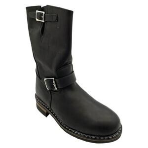 Work America Men's 11" Steel Toe Wellington Boot Black - EEE